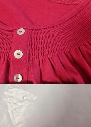 Шикарная брендовая трикотажная коттоновая блузка большого 62-64 размера батал цвет фуксии9 фото