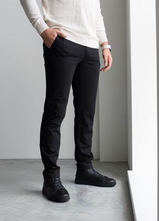 Брюки мужские базовые черные турция / штаны чоловічі базові штани чорні турречина3 фото