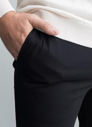Брюки мужские базовые черные турция / штаны чоловічі базові штани чорні турречина4 фото