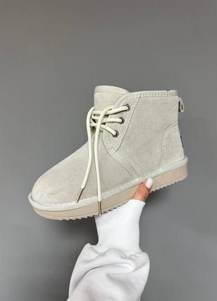 Женские угги с мехом ugg neumel milk suede