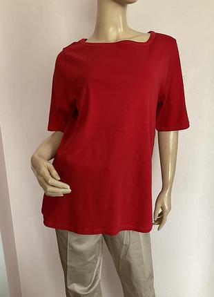 Красная базовая футболка / 44/46/brend marks &amp; spencer