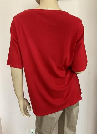 Красная базовая футболка / 44/46/brend marks &amp; spencer3 фото