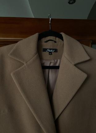 Кашемірове пальто карамельного кольору4 фото