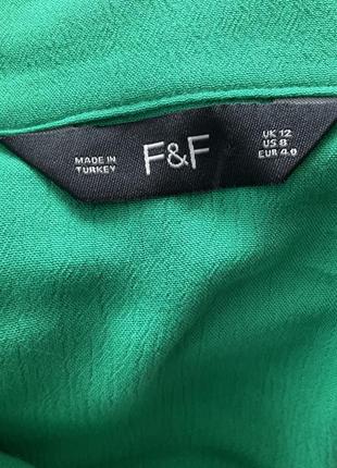 Вискозная зеленая блузка/l/brend f&amp; f3 фото