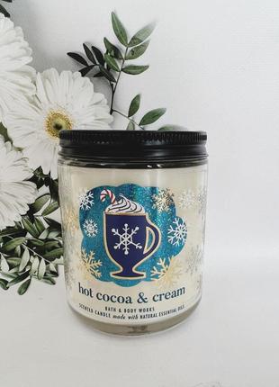 Свічка hot cocoa & cream від bath and body works