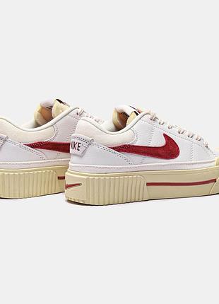 Женские кроссовки nike wmns court legacy lift 'sail dark beetro#найк9 фото