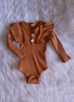 Стильный бодик на девочку рост 68-74 см, возраст 6-9 мес