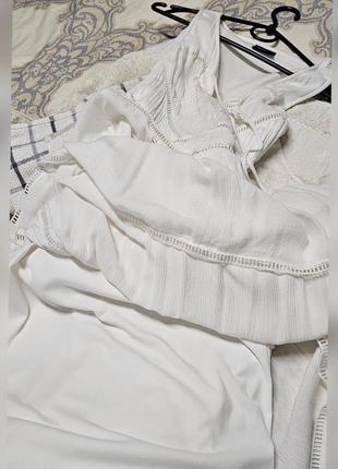 Платье белое сарафан вискоза с прошвой вышивкой6 фото