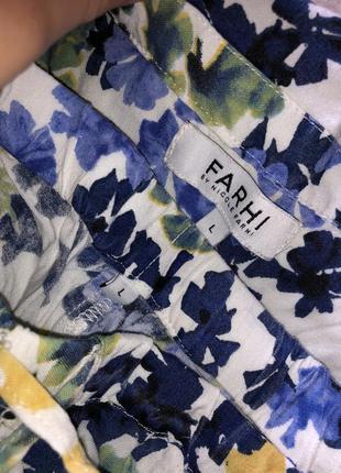 Farhi nicole оригинал пижама домашний костюм рубашкой цветочный принт натуральная вискоза6 фото