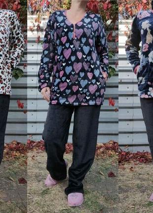 Пижама теплая женская махровая домашний костюм с 44 по 667 фото