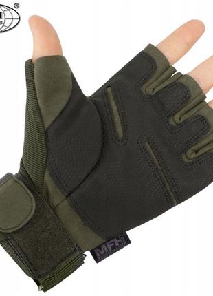Рукавички перчатки тактичні без пальців mfh pro olive3 фото