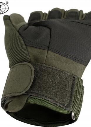 Рукавички перчатки тактичні без пальців mfh pro olive2 фото