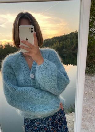 Кардиган на ґудзиках з вовни альпака2 фото