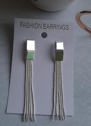 Серьги, серебро 925, длинные, кисти, кисточки