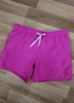 Шорти плавальні чоловічі короткі рожеві з сіткою на резинці тонкі і легкі fsbn, розмір м - l1 фото
