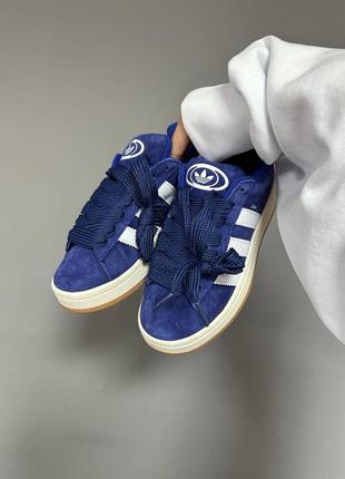 Adidas campus « lucid blue » premium кроссовки женские замшевые 36-41