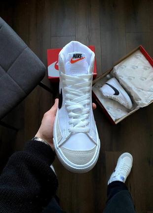 Nike blazer mid 77 white2 фото