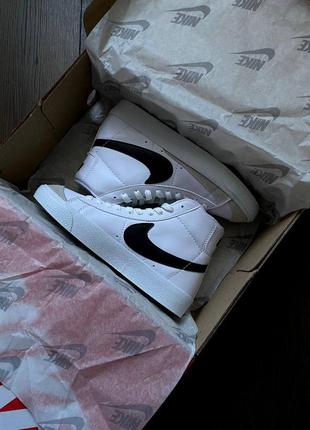 Nike blazer mid 77 white5 фото