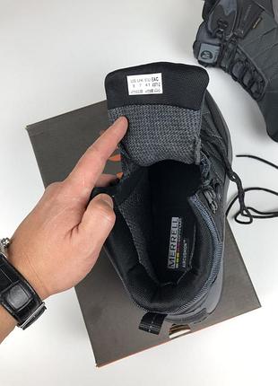 Merrell waterproof серые термо кроссовки высокие мерол теплые осенние зимние евро зима водонепроницаемые отменное качество ботинки сапоги8 фото