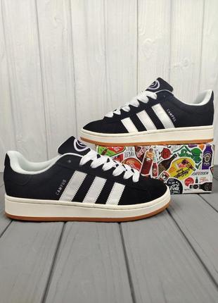 Унісекс трендові модні кросівки на подобі adidas campus 00s black white 2023