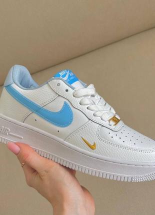 Кросівки air force 1 mini swoosh blue7 фото