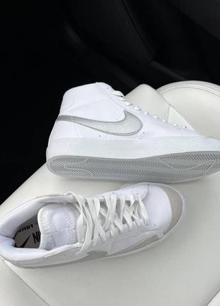 Nike blazer white silver6 фото