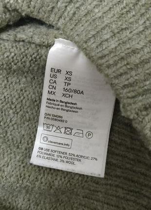 Удлиненный пуловер структурной вязки из мягкой пряжи с добавлением шерсти.4 фото