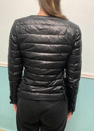 Куртка черная женская демисезонная на пуховую тепло2 фото