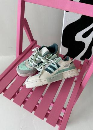 Adidas forum « mint green » premium кроссовки женские 36-40
