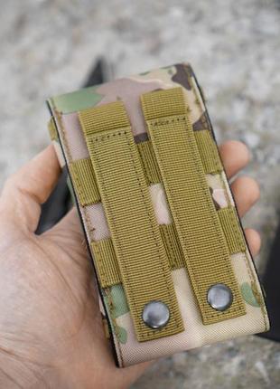 Тактичний підсумок чохол вертикальний phone pouch (ii) органайзер мультикам для телефону сумка з molle7 фото