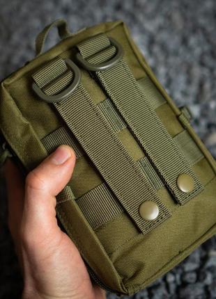 Тактический маленький утилитарный подсумок чехол packer bk зеленая олива для мелочи телефона сумка с molle tb7 фото