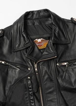 Harley-davidson vintage leather biker jacket чоловіча шкіряна куртка2 фото