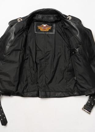 Harley-davidson vintage leather biker jacket чоловіча шкіряна куртка7 фото