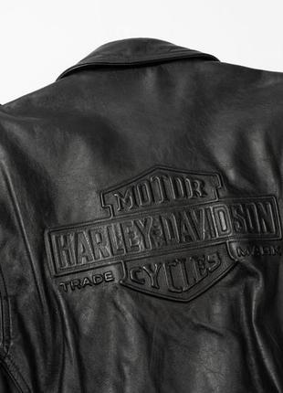 Harley-davidson vintage leather biker jacket чоловіча шкіряна куртка6 фото