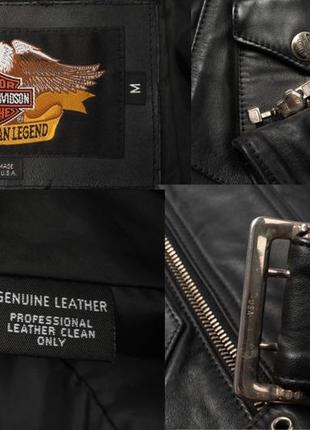 Harley-davidson vintage leather biker jacket чоловіча шкіряна куртка9 фото