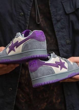 Женские кроссовки bape sk8 purple 36-37-38-39-402 фото