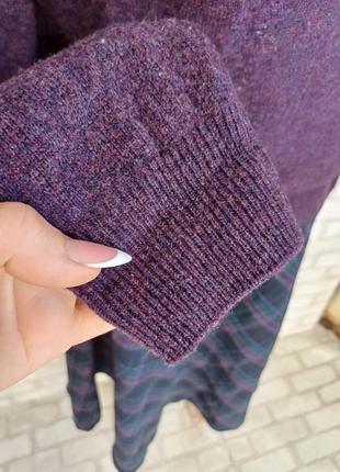Фирменный marks & spenser мега теплый свитер со 100 % шерсти в цвете марсала, размер м-л5 фото