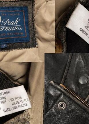 Peak performance vintage leather jacket&nbsp;мужская кожаная куртка10 фото