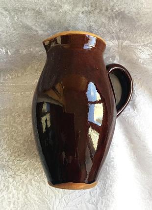 Кувшин большой на 2 л керамика майолика винтаж