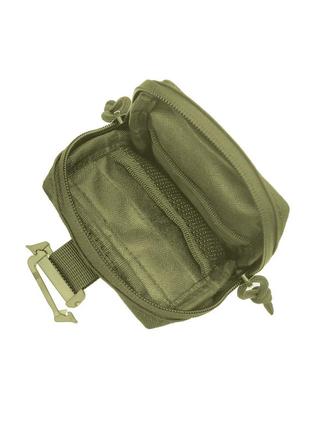 Сумка подсумок чехол для телефона на лямку рюкзака shoulder или на пояс зеленая олива с системой molle7 фото