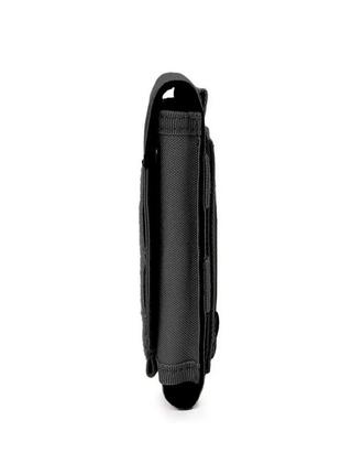 Тактичний підсумок чохол вертикальний phone pouch чорний органайзер для телефону сумка з molle7 фото