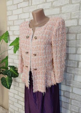 Фирменный zara стильный пиджак/жакет в нежном персиковом цвете, размер с-м4 фото