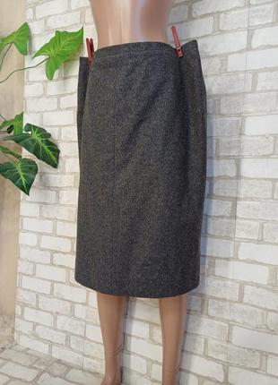 Новая мега теплая юбка миди с плотной 100 % шерсти в сером цвете, размер 2-3 хл4 фото