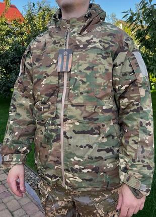 Куртка зимова omni-heat мультикам  чоловіча куртка військова тактична мультикам, куртка утеплена осінь зима