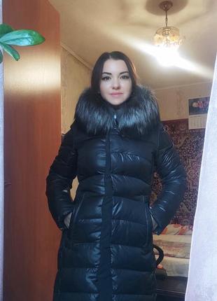 Пальто fodarlloy чернобурка зимний пуховик s 42-44 зима3 фото