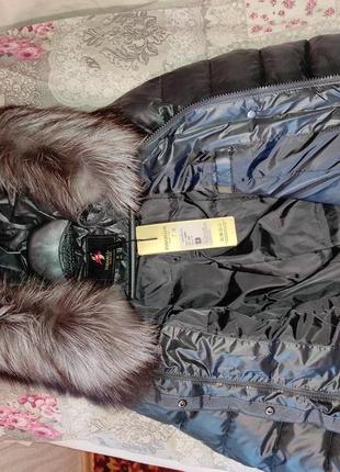 Пальто fodarlloy чернобурка зимний пуховик s 42-44 зима5 фото