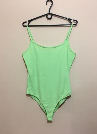 Боди в рубчик primark neon green bodysuit2 фото