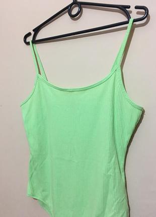 Боди в рубчик primark neon green bodysuit8 фото