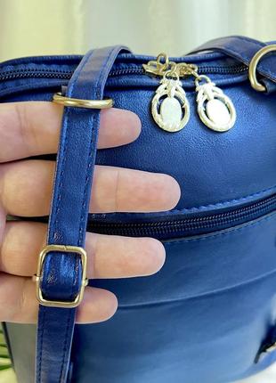 Синий рюкзак отличного качества с мишкой4 фото