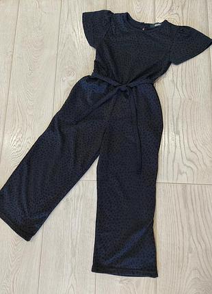 Классный брючный комбинезон studio графитовый леопард 6-8 лет